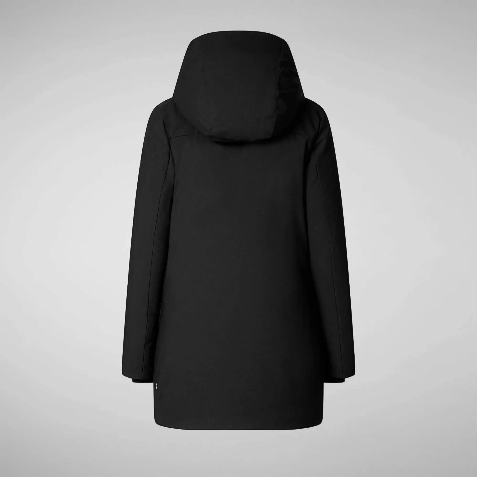 Woman's hooded parka Soleil in black