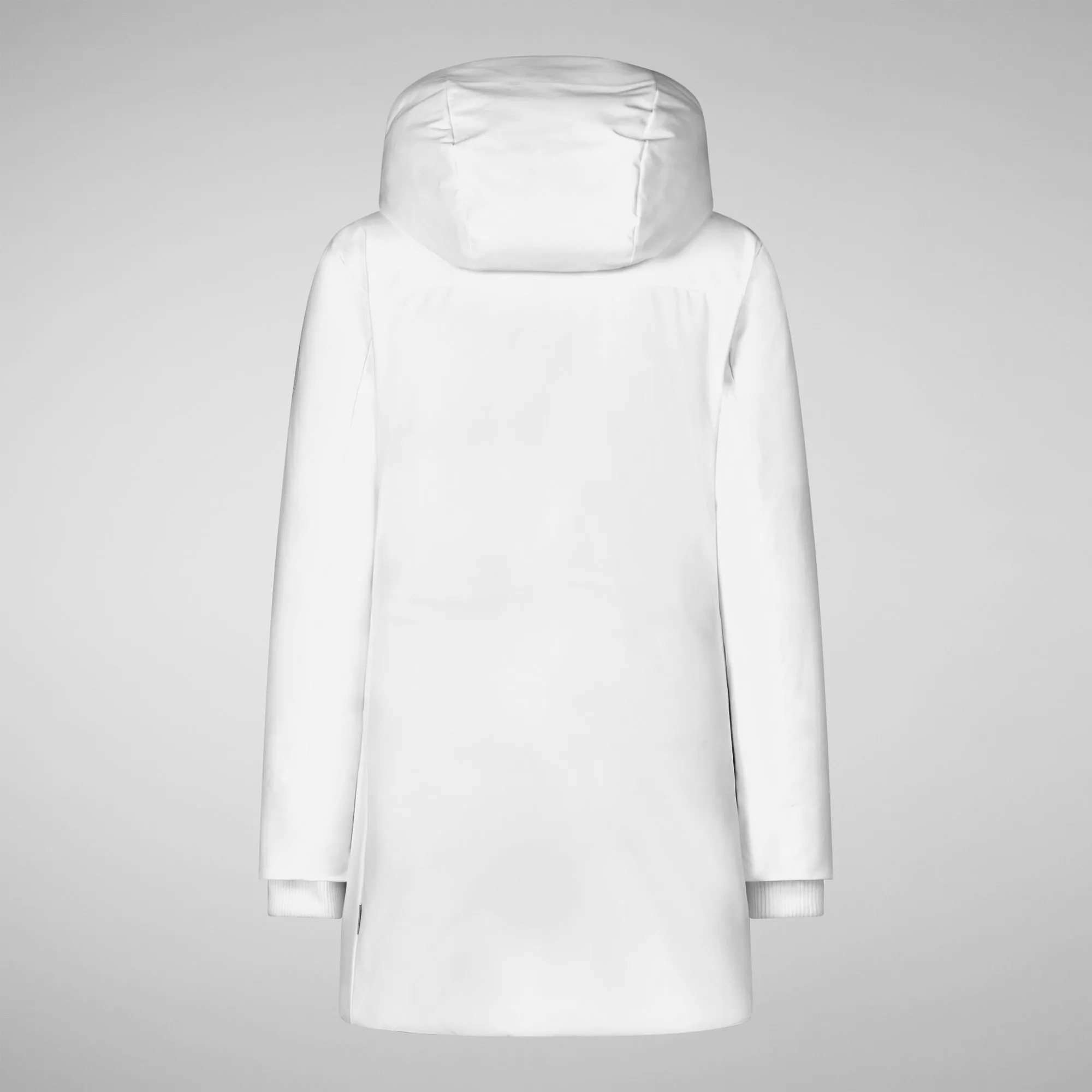 Woman's hooded parka Soleil in white