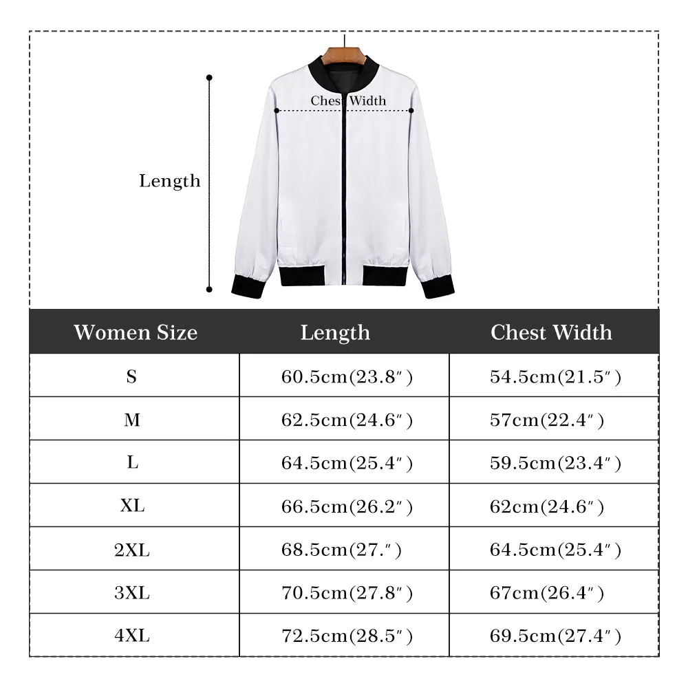 Women's Bomber Jacket- Visual Symphony