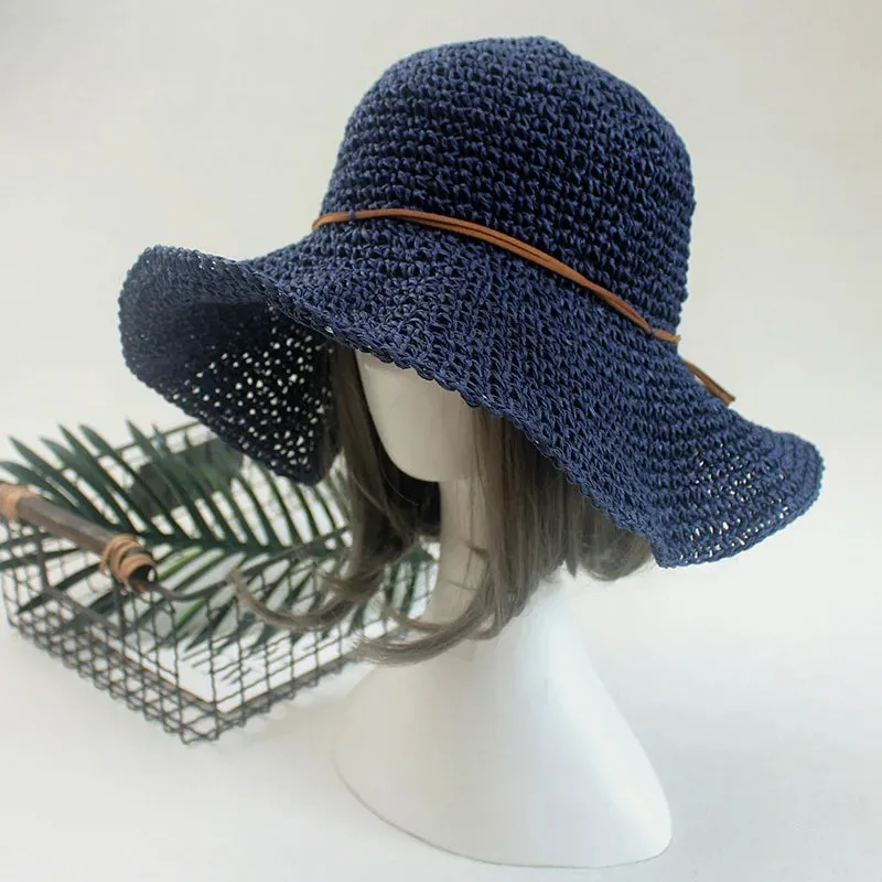 Women's Bowknot Raffia Straw Hat - Stylish Brim Beach Hat for Ladies