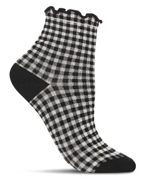 Women's Gingham Ankle Socks