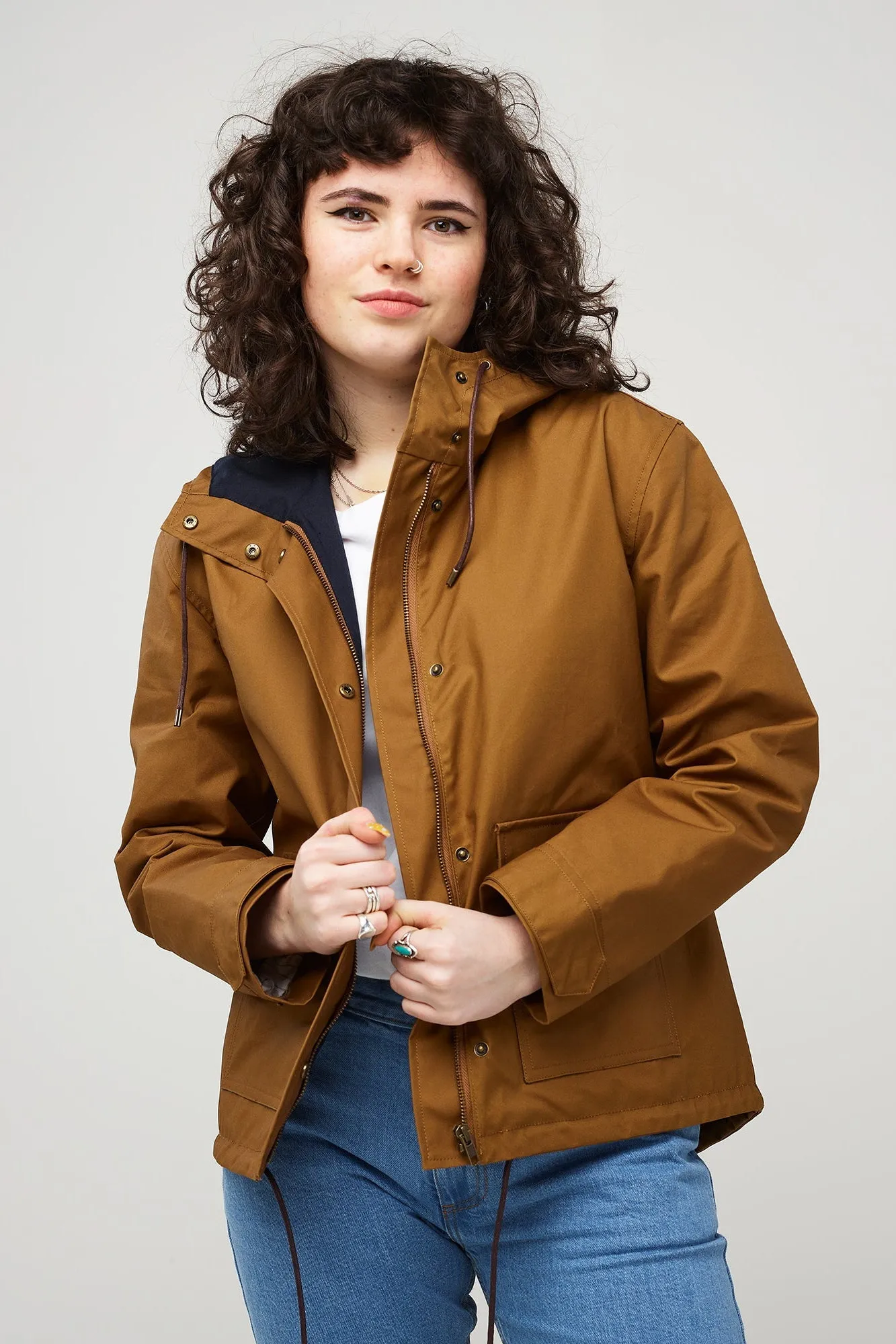 Women's Short Parka Camel