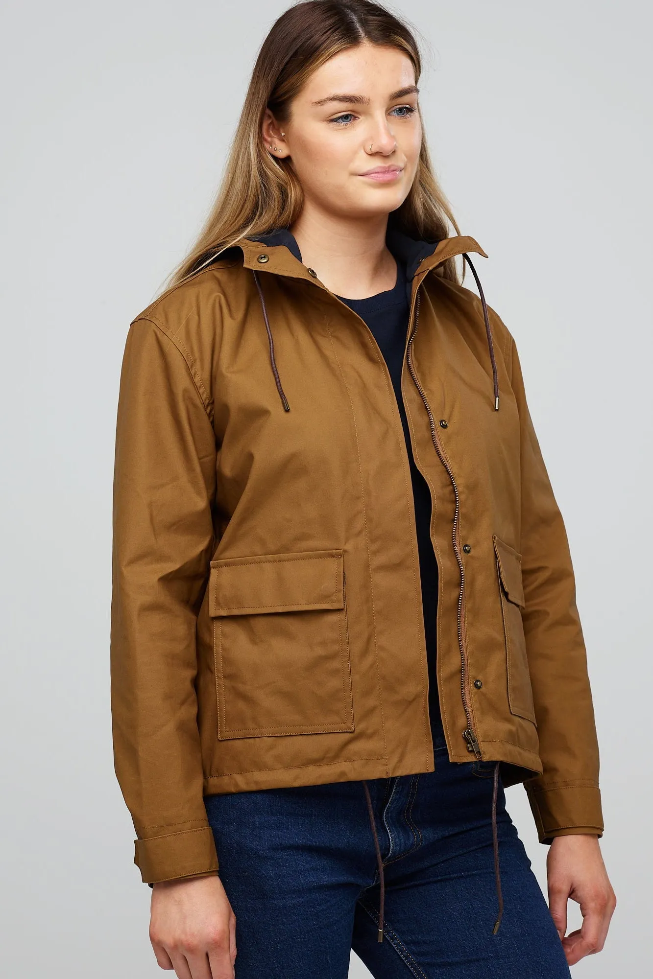 Women's Short Parka Camel