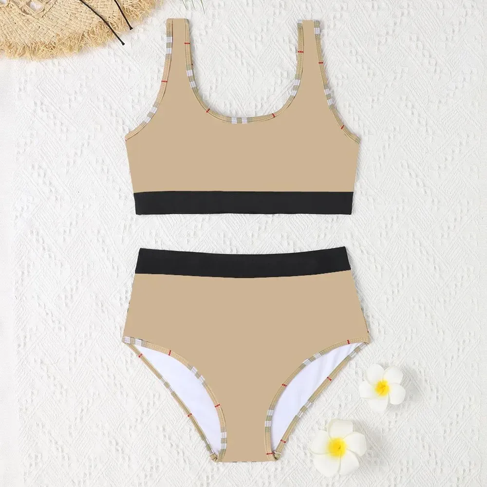 Women's Swimwear Designer Sexy Swimsuit Solid Bikini Set Textile Low Waist Bathing Suits Beach Wear F Letter Swimming Suit for Women