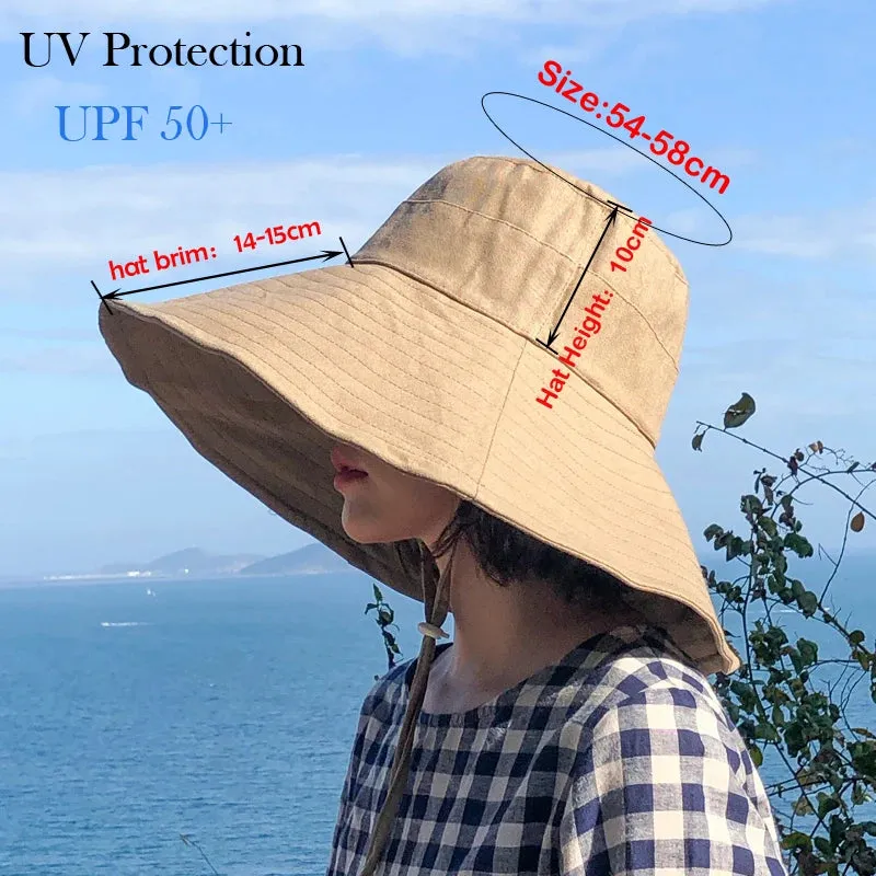 Women's Wide Brim Sun Hat with UPF50  Sun Protection - Crushable Packable Travel Hat