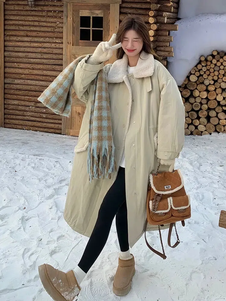 Wool-Lined Winter Parka Coat