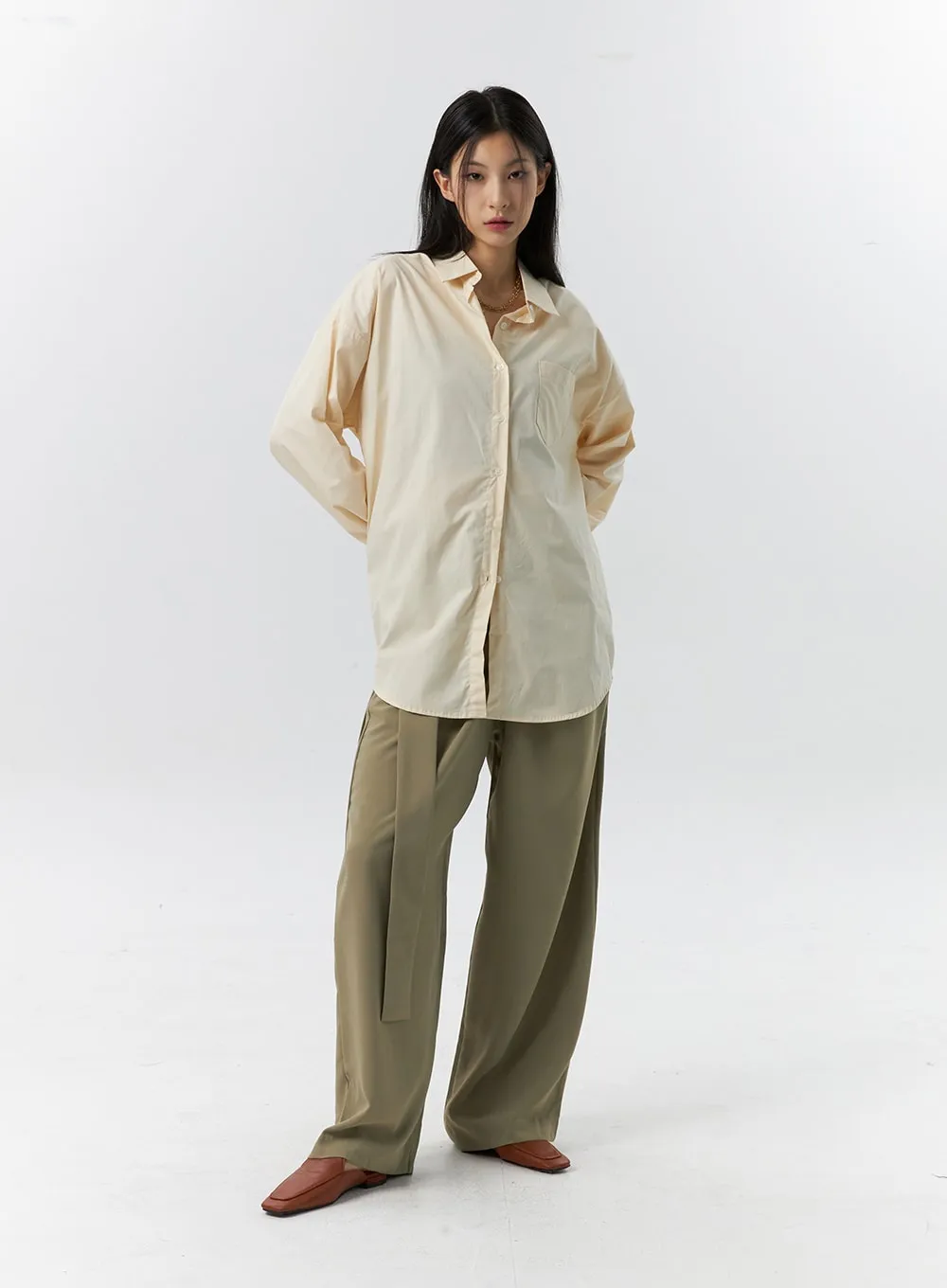 Wrapped Baggy Tailored Pants IL326