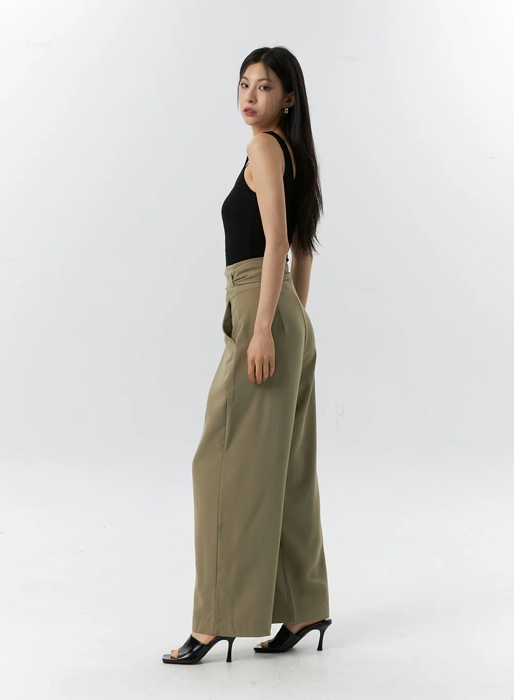 Wrapped Baggy Tailored Pants IL326