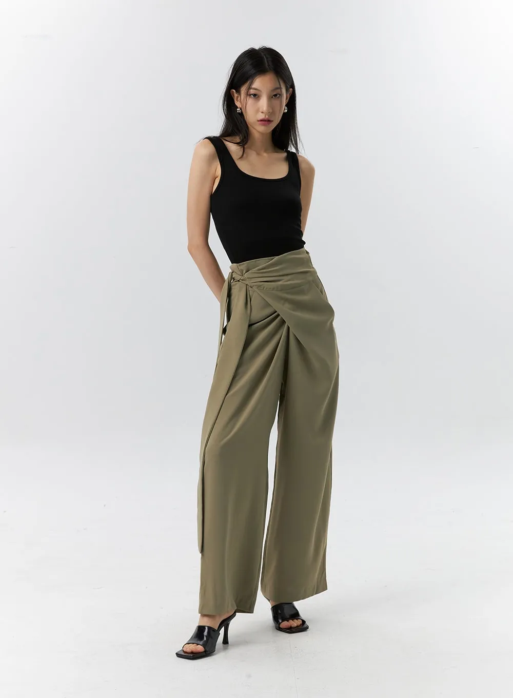 Wrapped Baggy Tailored Pants IL326