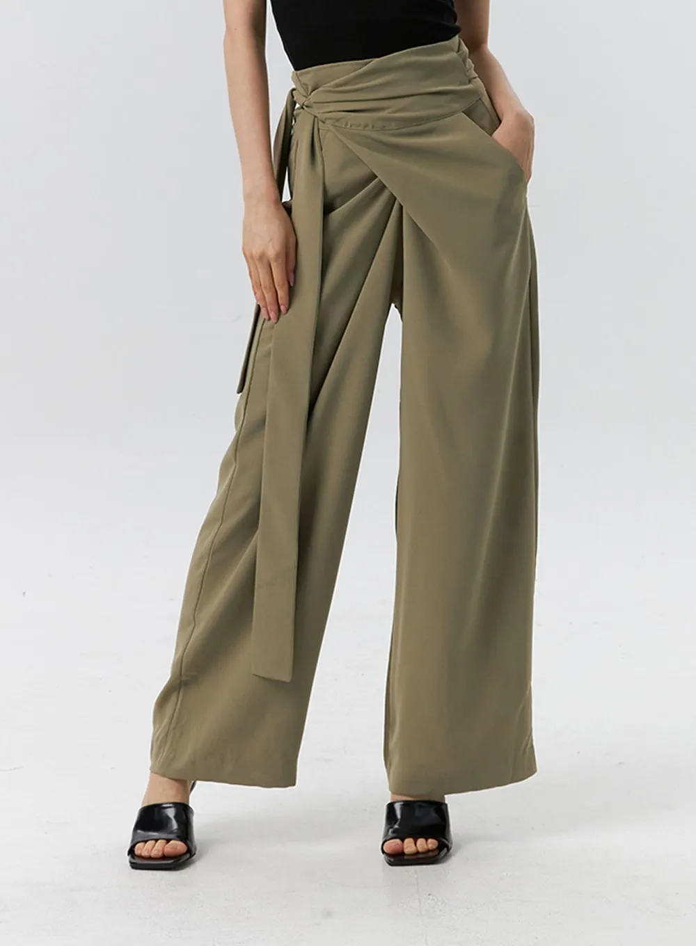 Wrapped Baggy Tailored Pants IL326