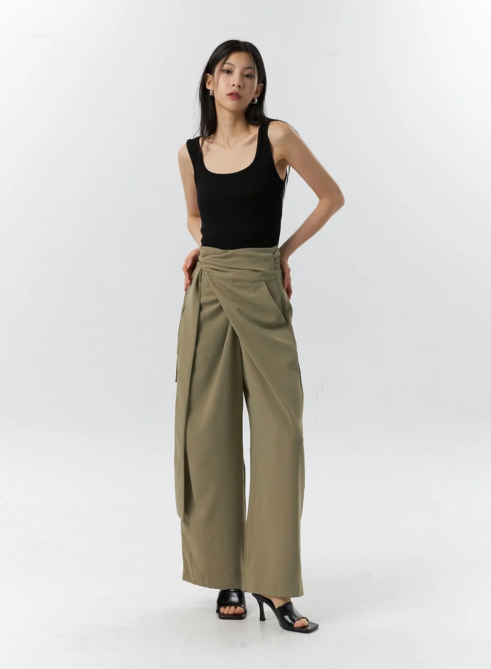 Wrapped Baggy Tailored Pants IL326