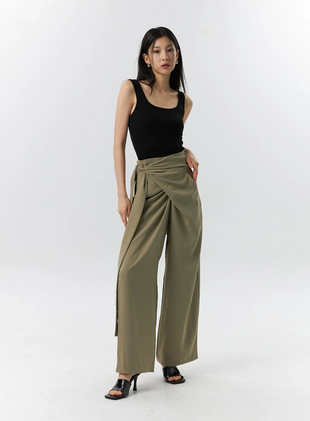 Wrapped Baggy Tailored Pants IL326